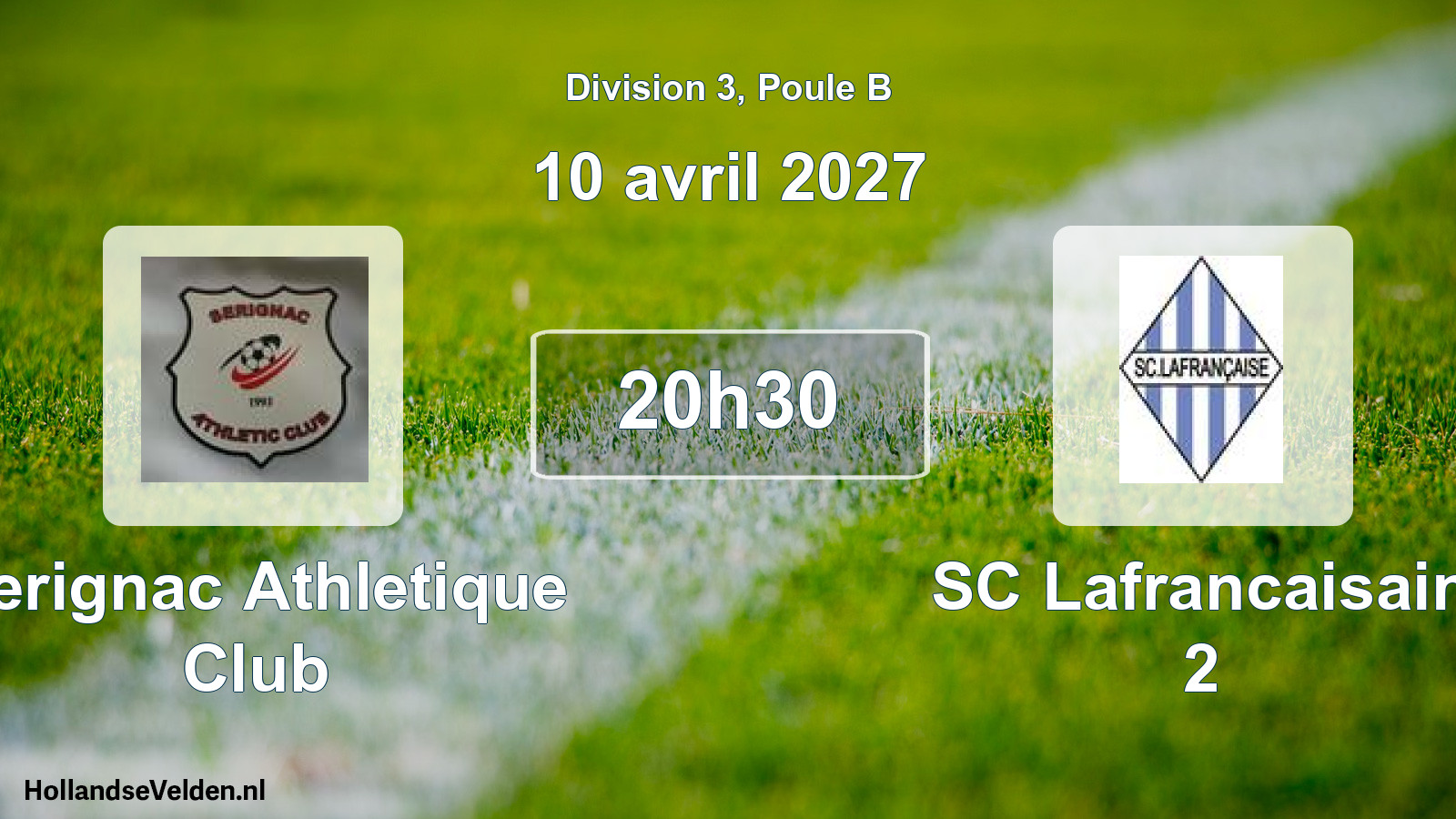 Match programmé: Serignac Athletique Club - SC Lafrancaisain 2 (10 avril 2027)