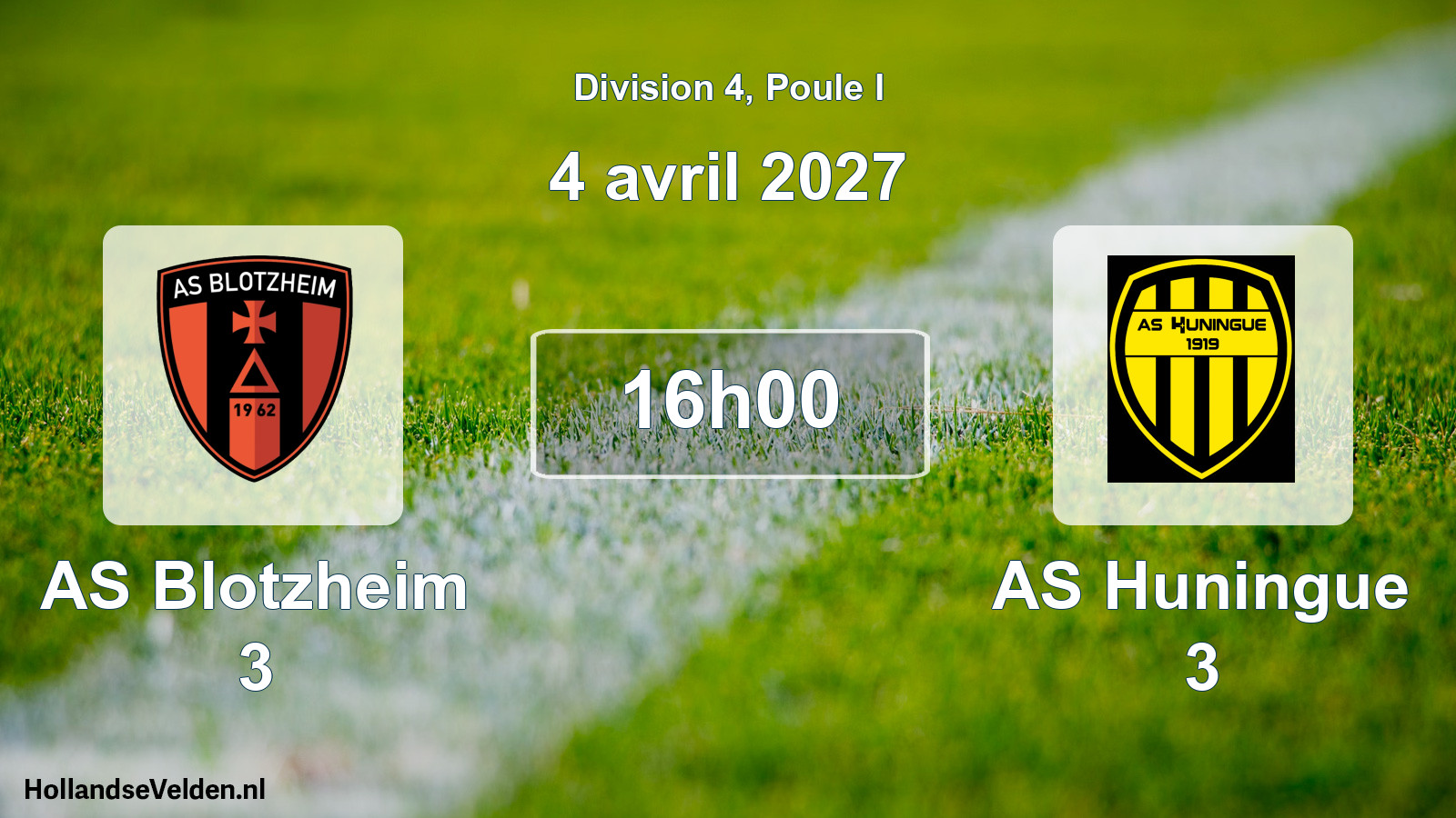 Scheduled Match: AS Blotzheim 3 - AS Huningue 3 (4 April 2027)