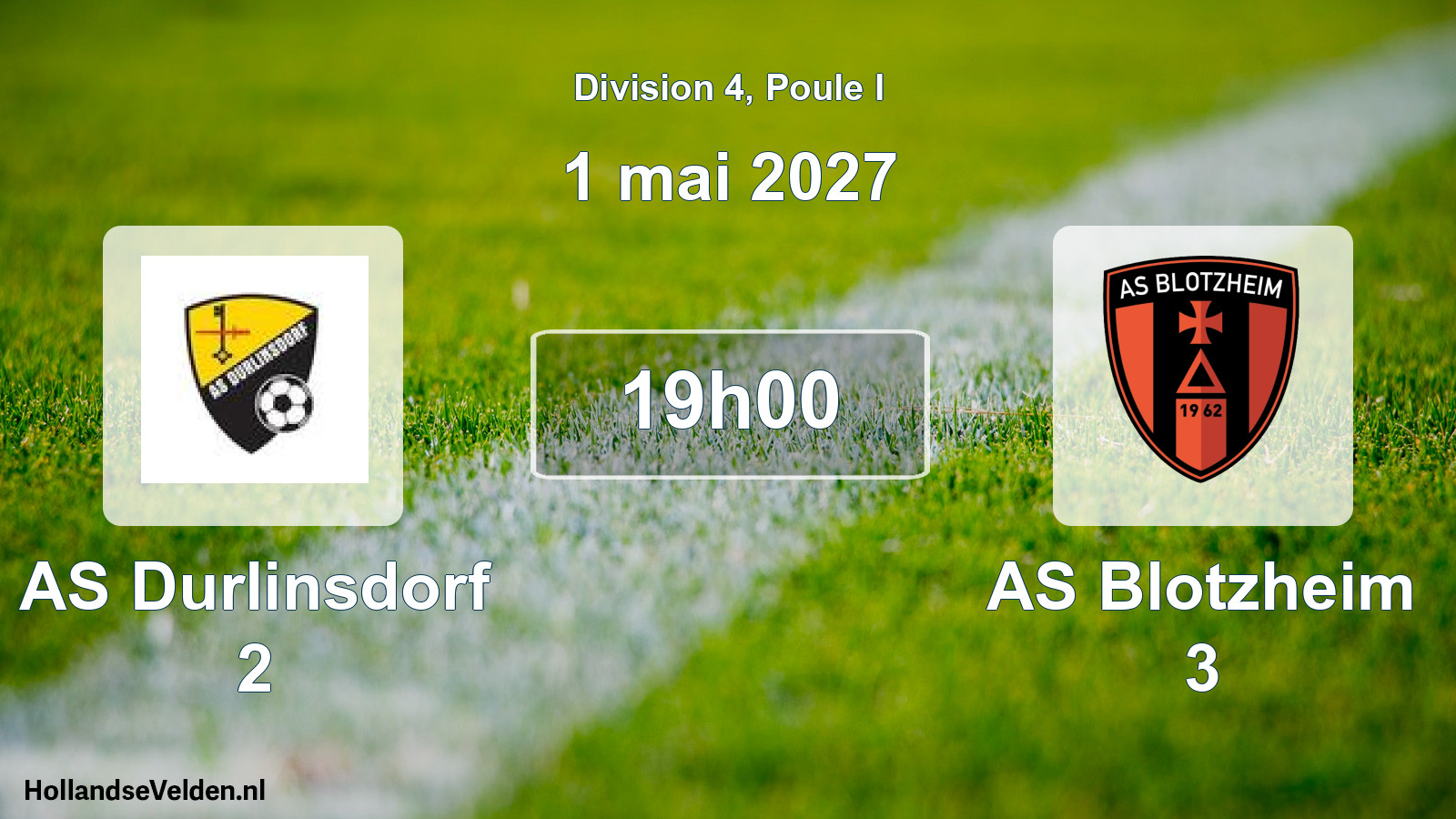 Scheduled Match: AS Durlinsdorf 2 - AS Blotzheim 3 (1 May 2027)