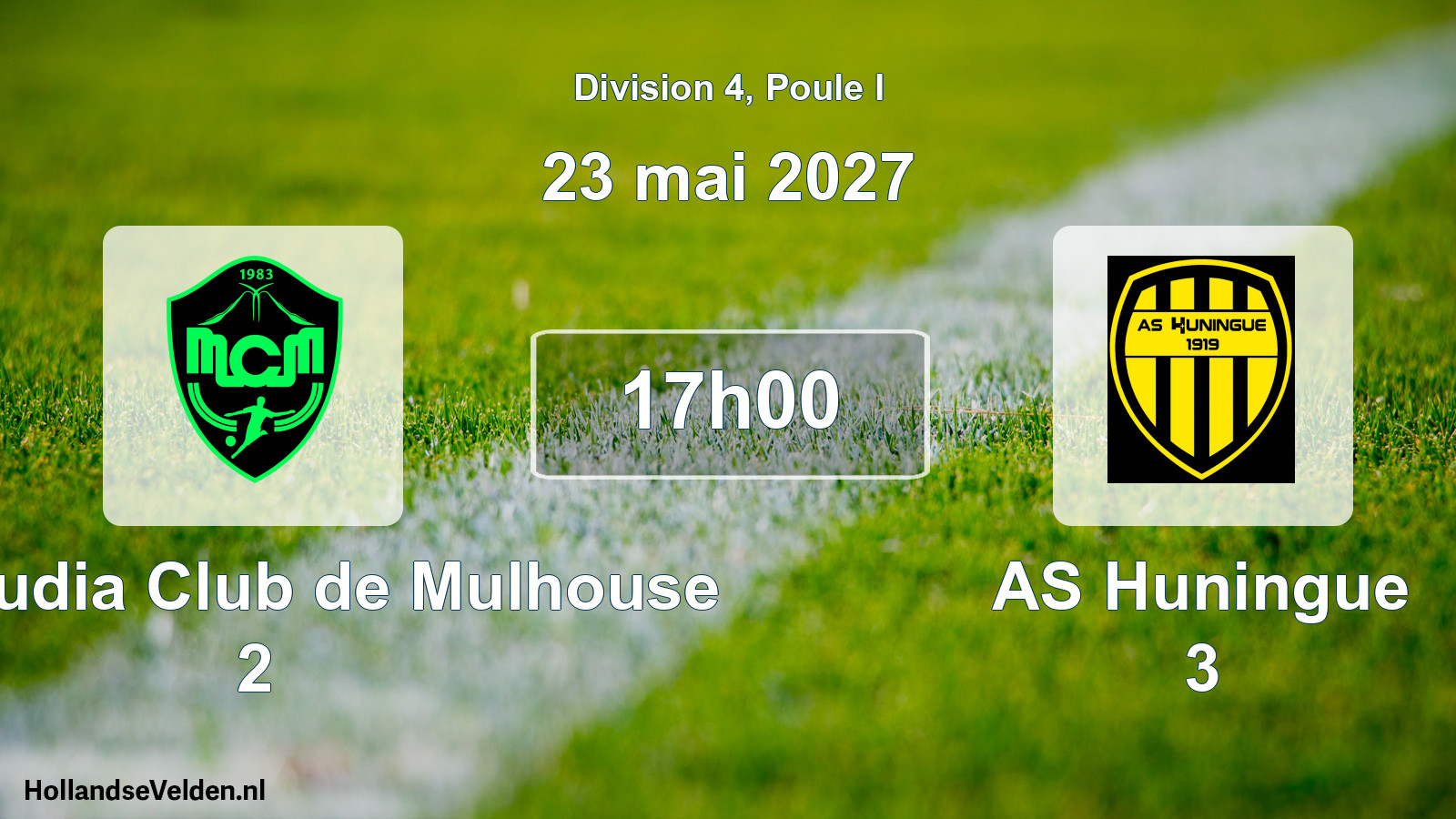 Scheduled Match: Mouloudia Club de Mulhouse 2 - AS Huningue 3 (23 May 2027)