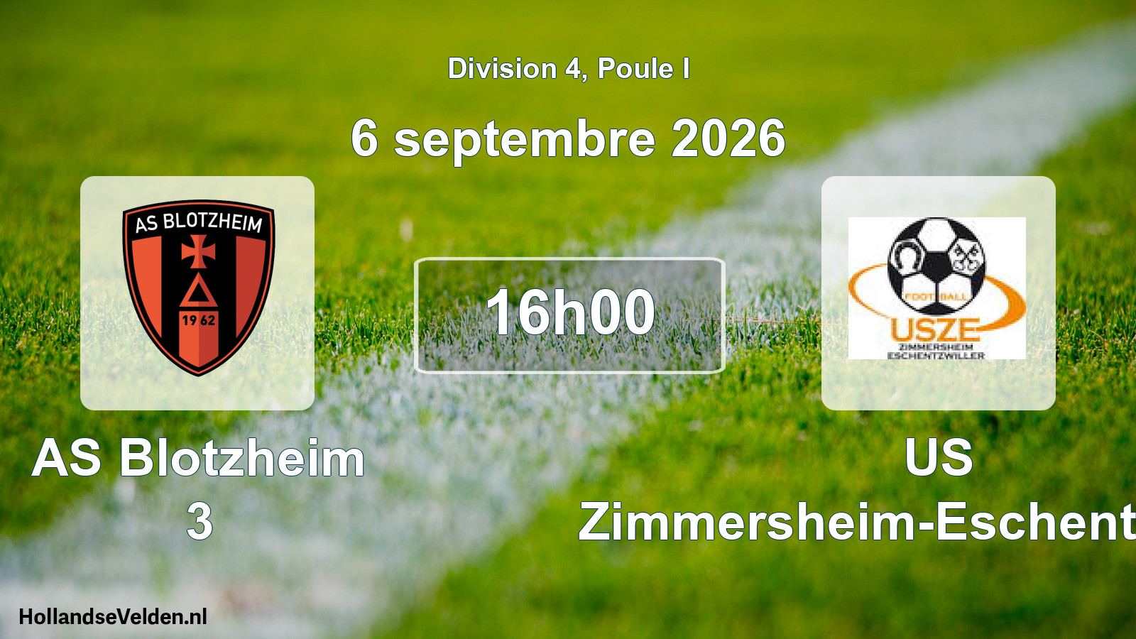Scheduled Match: AS Blotzheim 3 - US Zimmersheim-Eschentzwiller (6 September 2026)