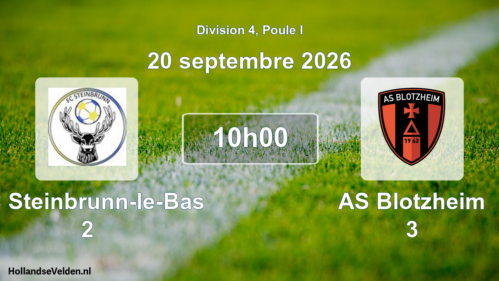 Scheduled Match: FC Steinbrunn-le-Bas 2 - AS Blotzheim 3 (20 September 2026)