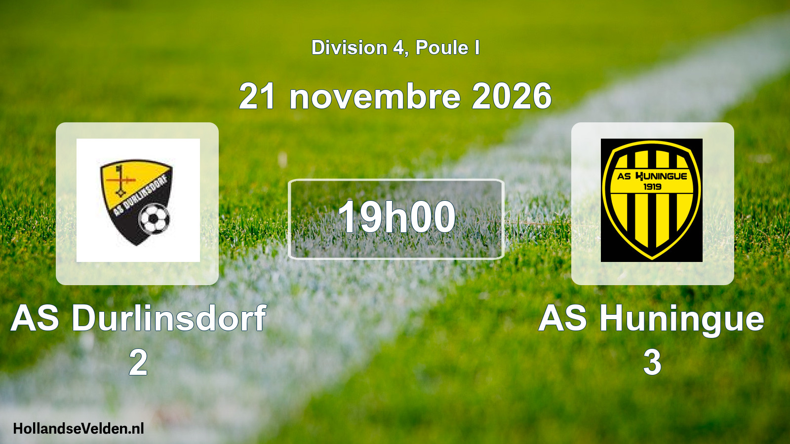 Scheduled Match: AS Durlinsdorf 2 - AS Huningue 3 (21 November 2026)