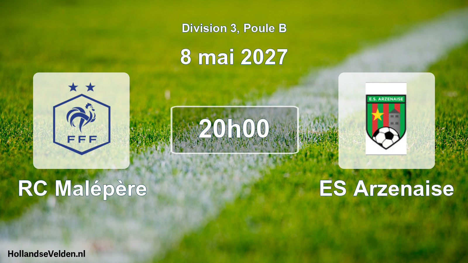 Geplande wedstrijd: RC Malépère - ES Arzenaise (8 mei 2027)