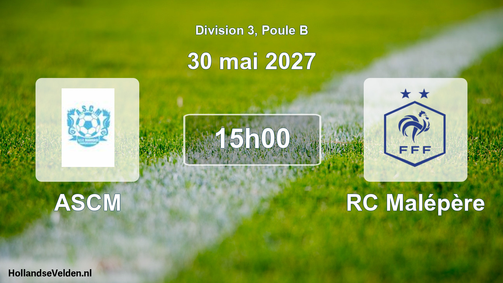 Geplande wedstrijd: ASCM - RC Malépère (30 mei 2027)