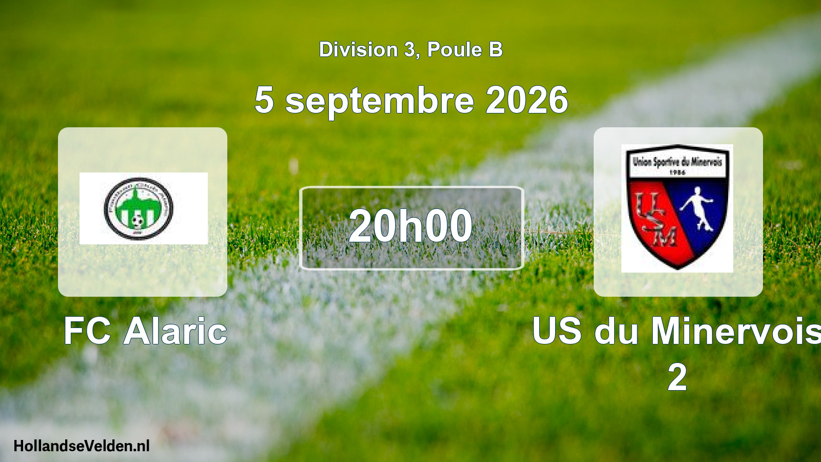 Geplande wedstrijd: FC Alaric - US du Minervois 2 (5 september 2026)
