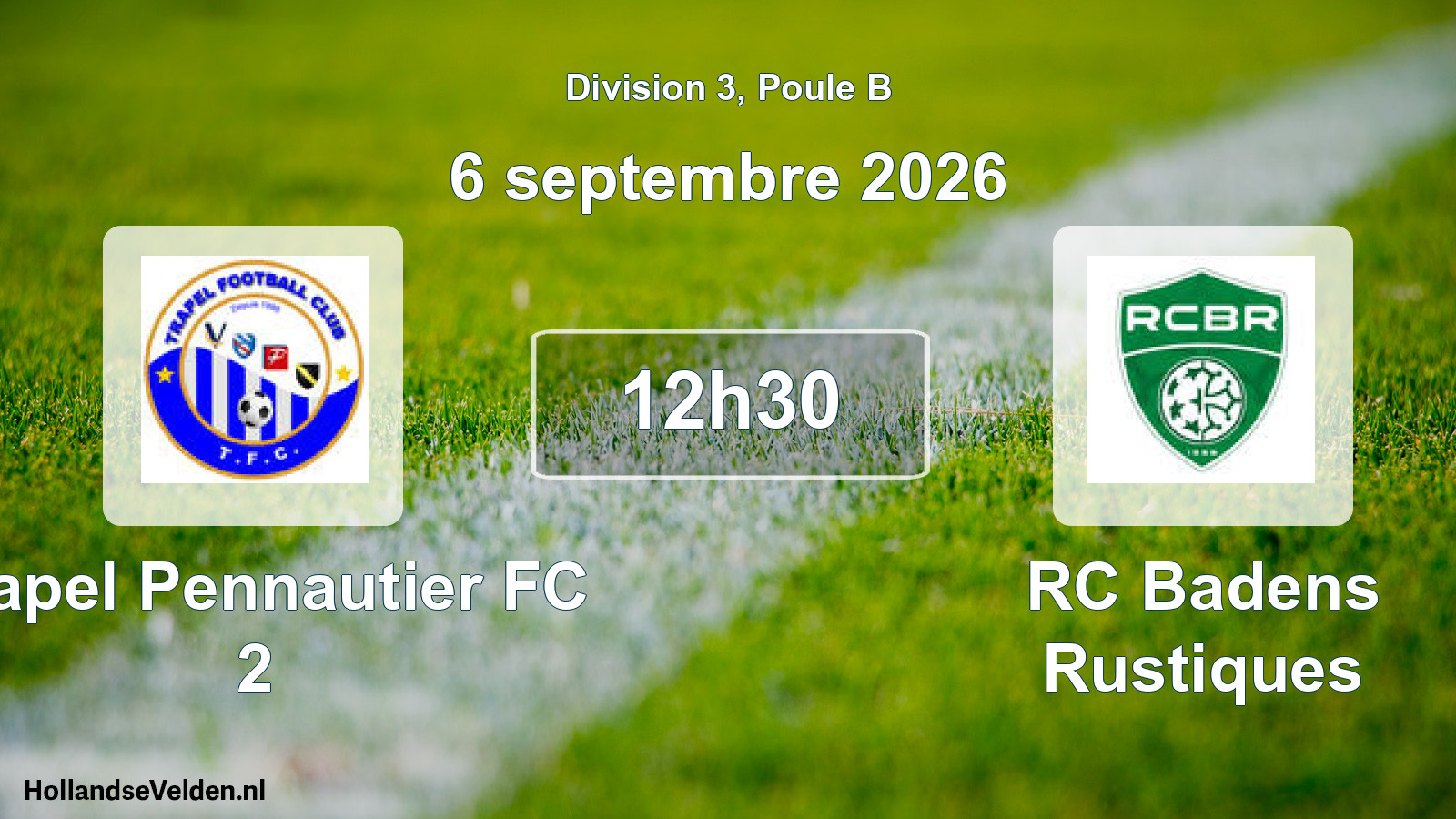 Match programmé: Trapel Pennautier FC 2 - RC Badens Rustiques (6 septembre 2026)