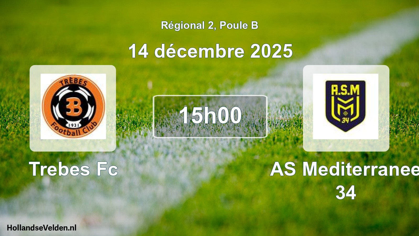 Geplande wedstrijd: Trebes Fc - AS Mediterranee 34 (14 december 2025)