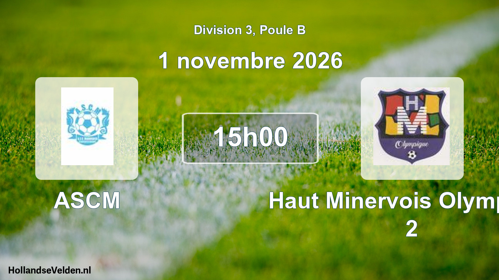 Scheduled Match: ASCM - Haut Minervois Olympique 2 (1 November 2026)