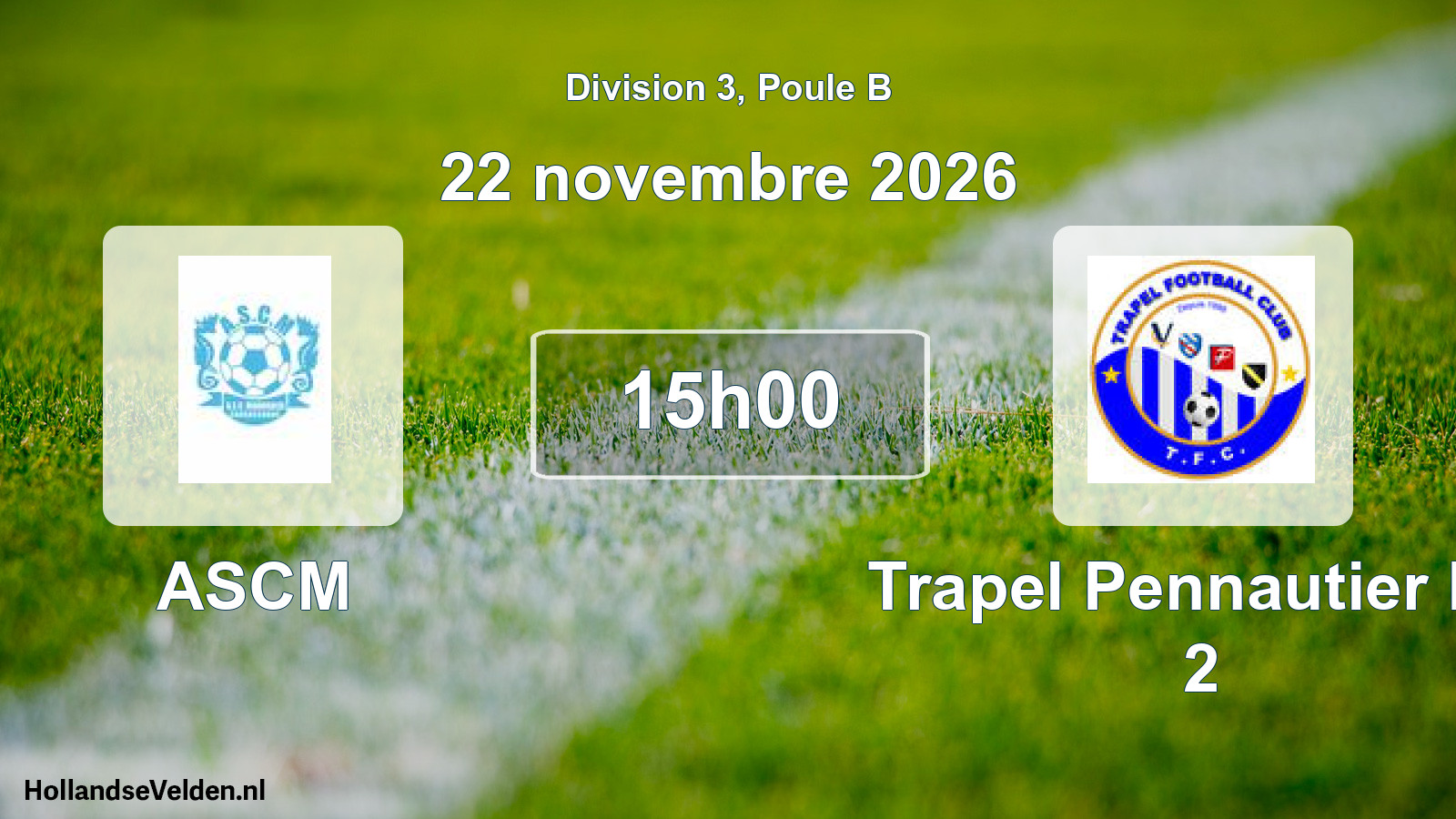 Scheduled Match: ASCM - Trapel Pennautier FC 2 (22 November 2026)