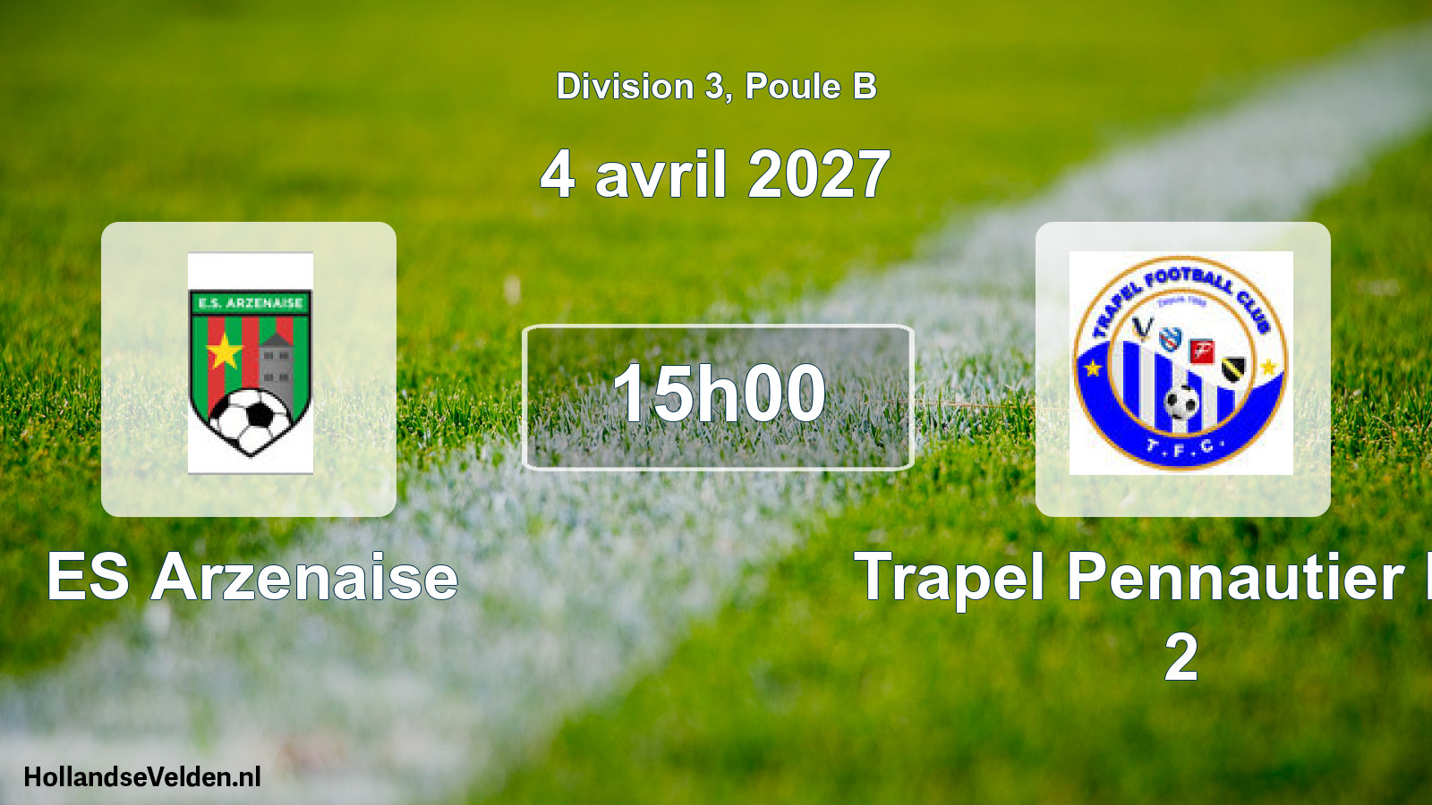 Scheduled Match: ES Arzenaise - Trapel Pennautier FC 2 (4 April 2027)