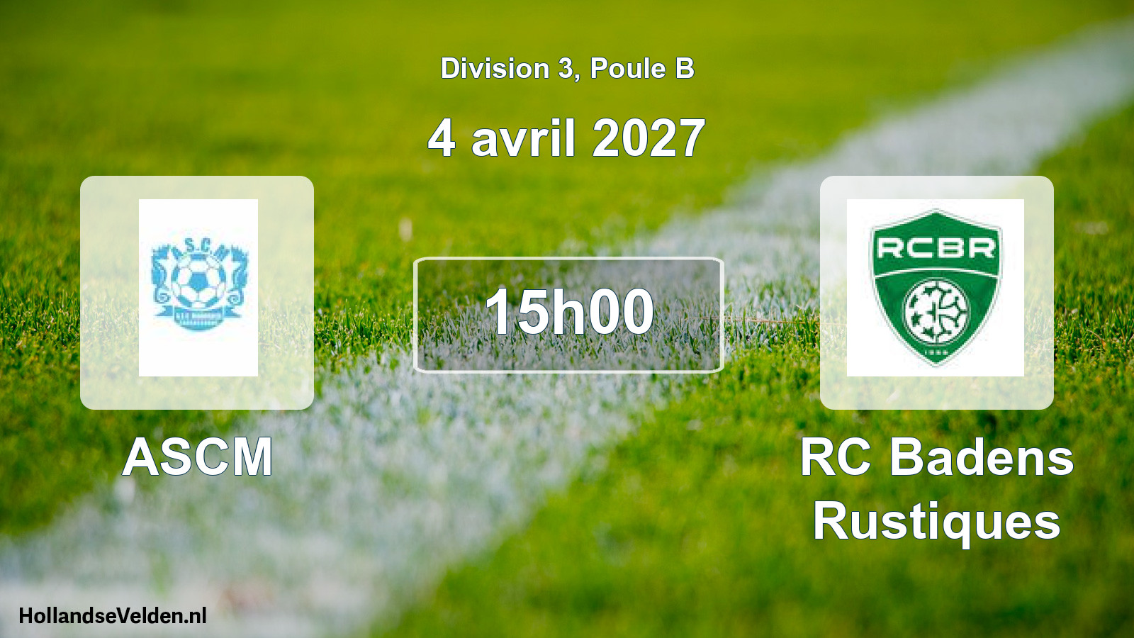 Geplande wedstrijd: ASCM - RC Badens Rustiques (4 april 2027)