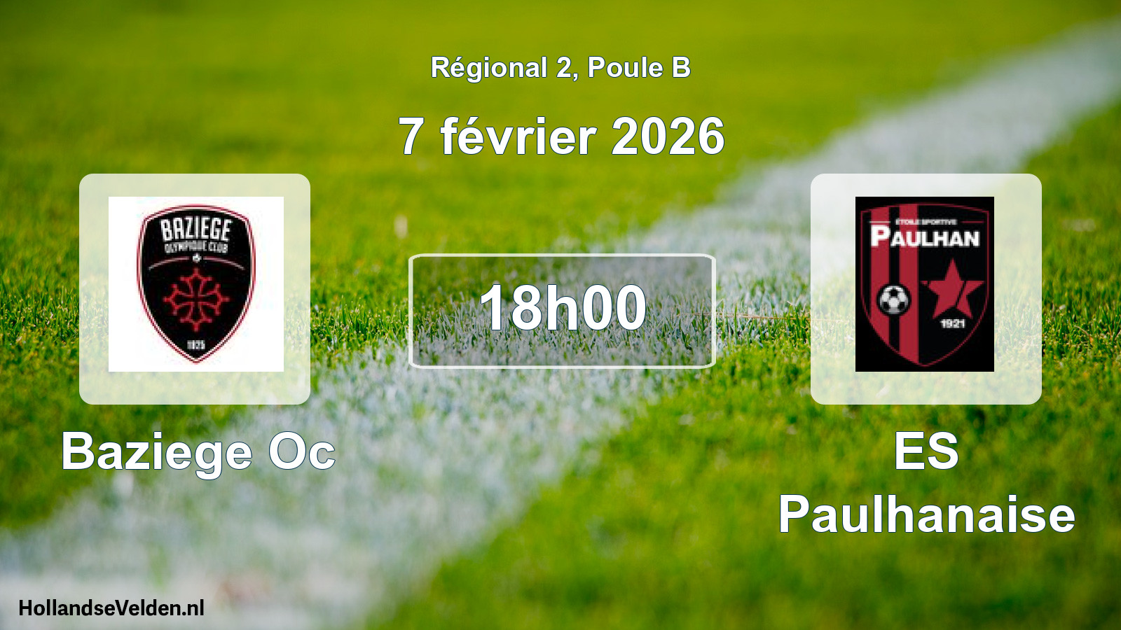 Scheduled Match: Baziege Oc - ES Paulhanaise (7 February 2026)