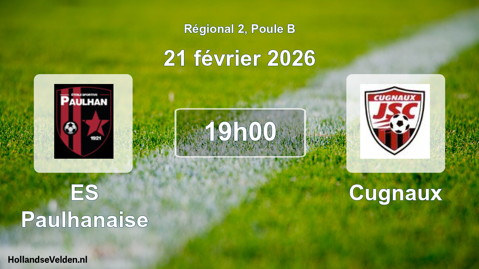 Geplande wedstrijd: ES Paulhanaise - Cugnaux (21 février 2026)