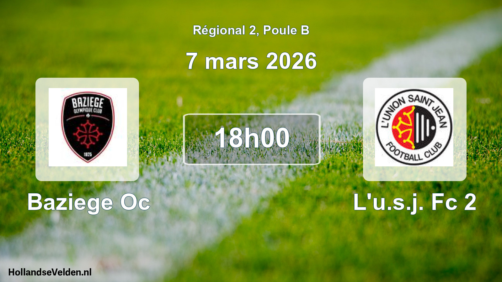 Scheduled Match: Baziege Oc - L'u.s.j. Fc 2 (7 March 2026)
