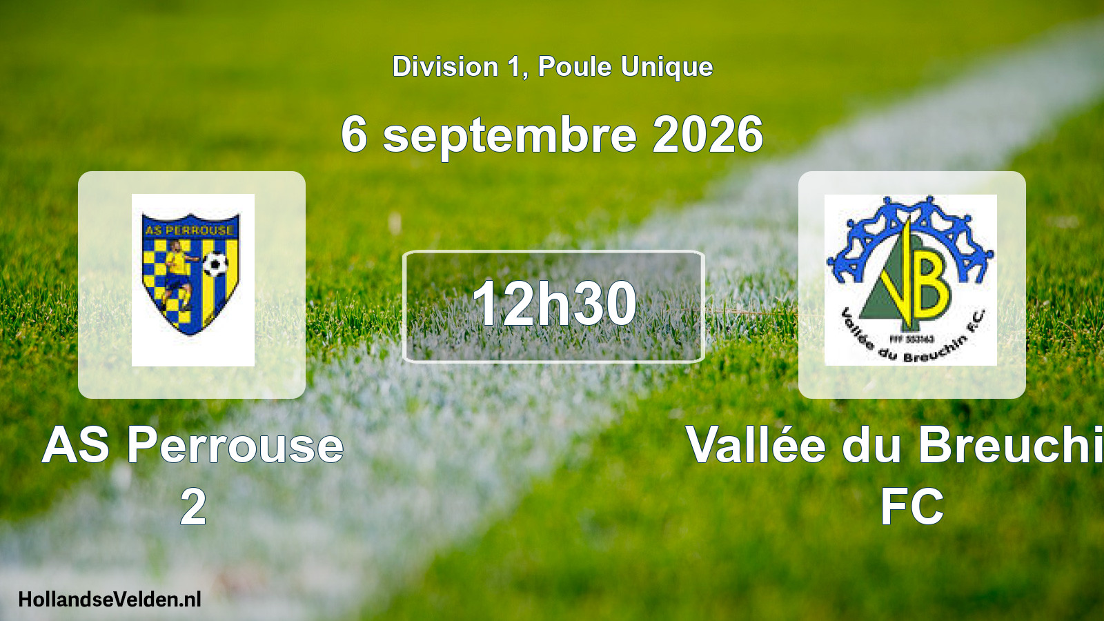 Scheduled Match: AS Perrouse 2 - Vallée du Breuchin FC (6 September 2026)