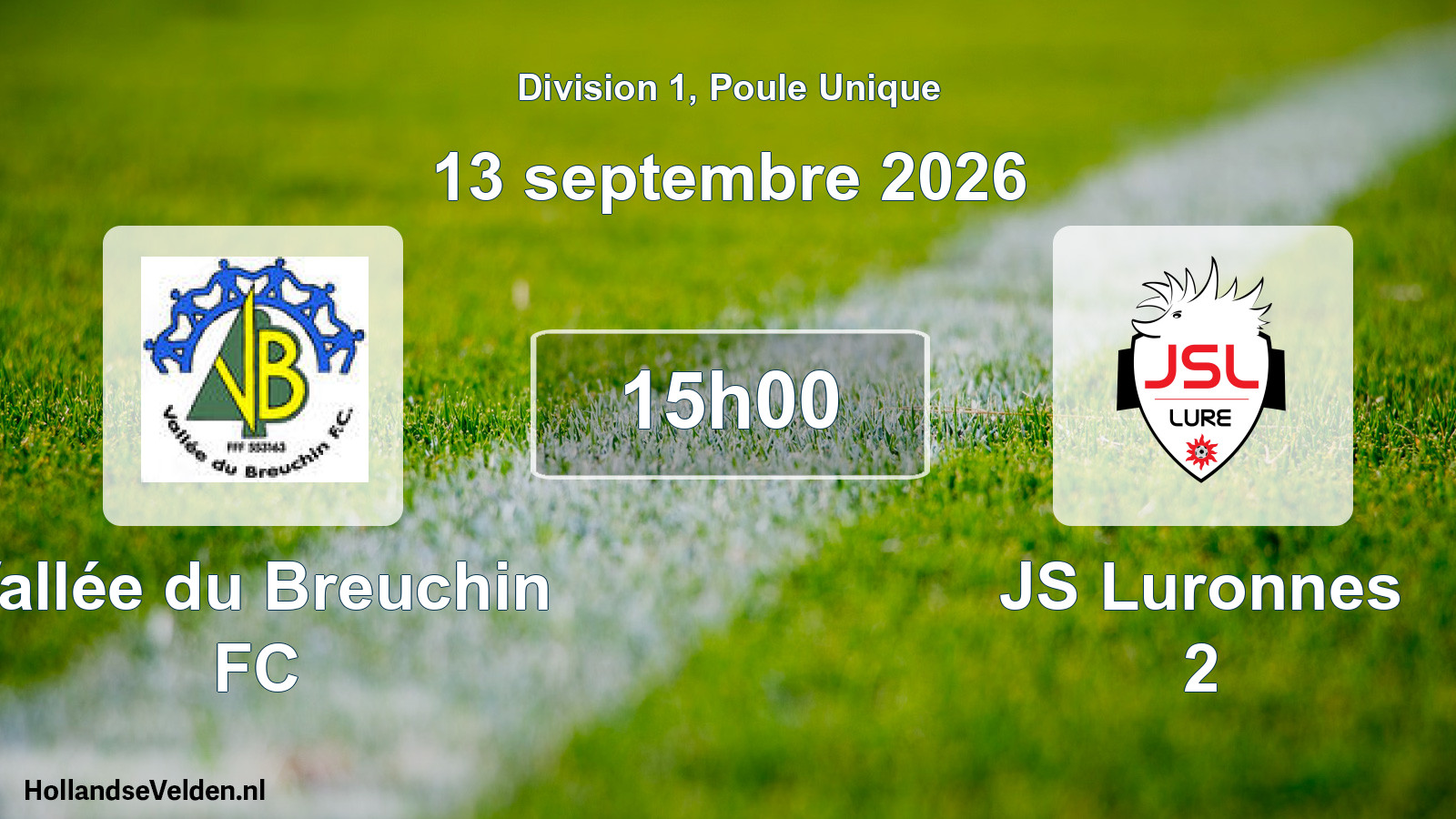 Scheduled Match: Vallée du Breuchin FC - JS Luronnes 2 (13 September 2026)