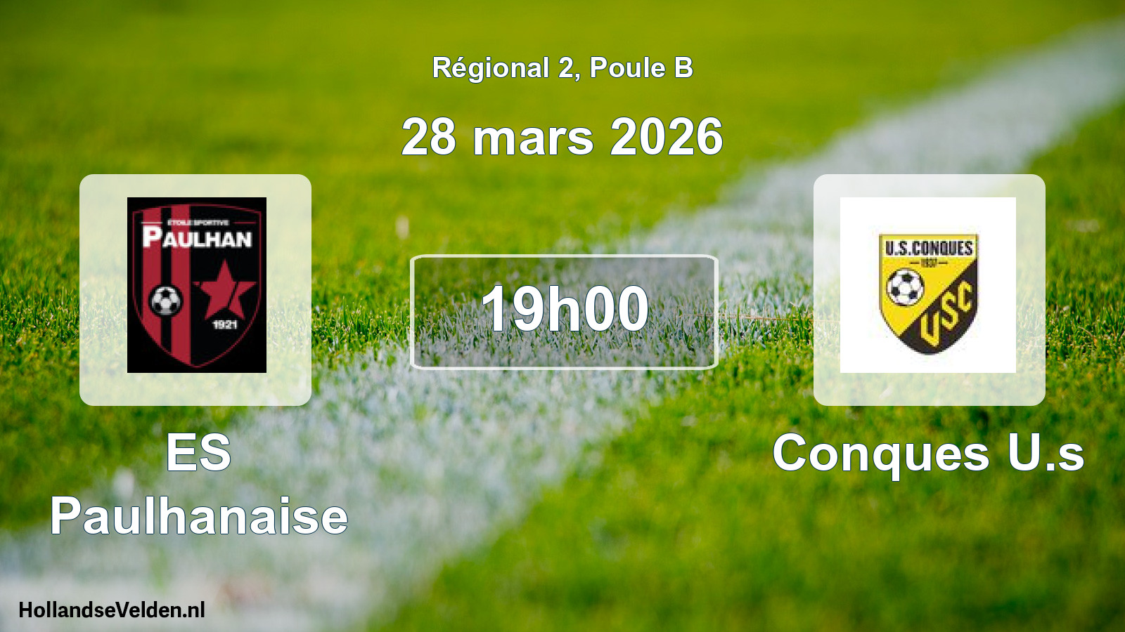 Geplande wedstrijd: ES Paulhanaise - Conques U.s (28 mars 2026)