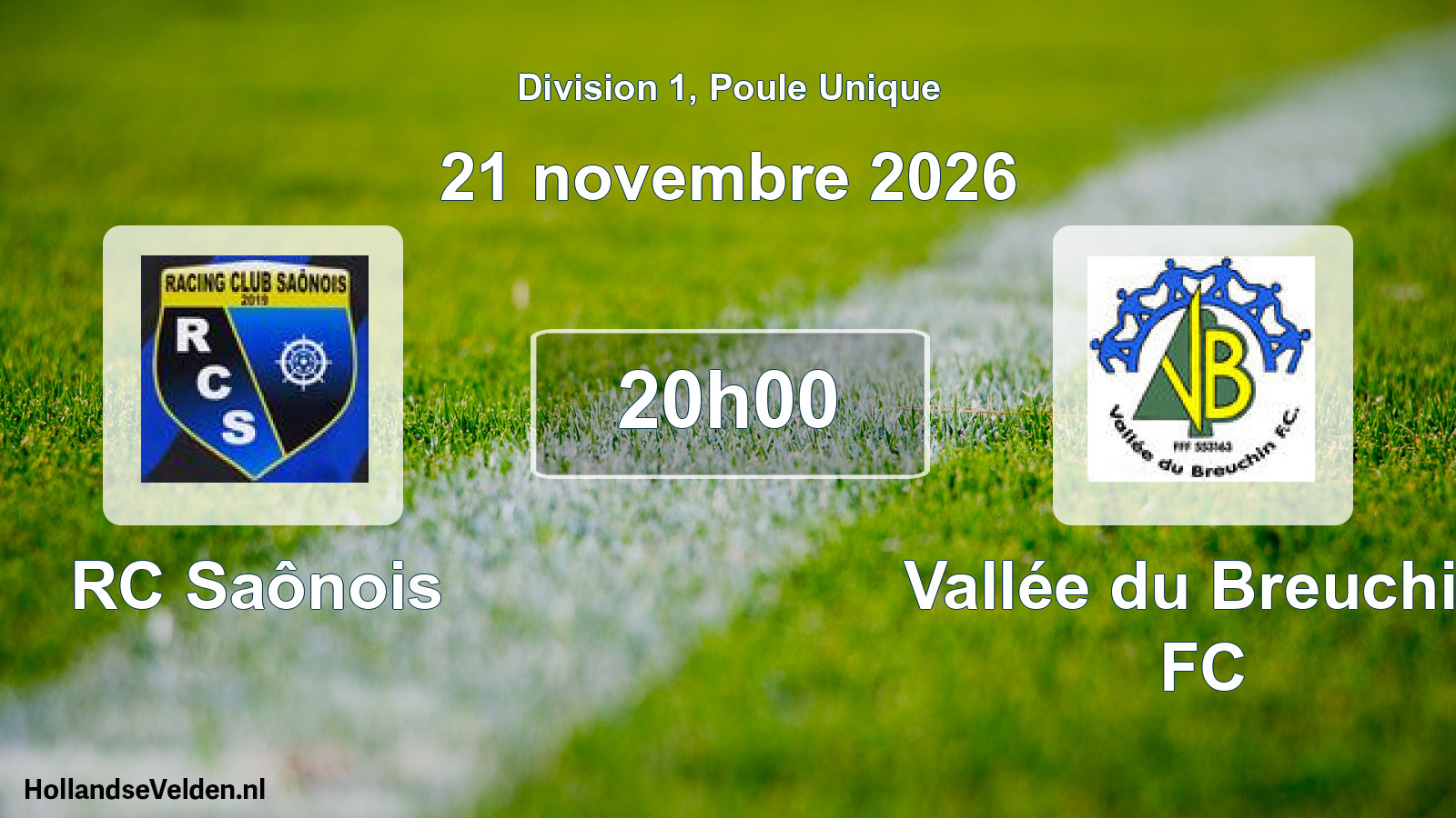 Geplande wedstrijd: RC Saônois - Vallée du Breuchin FC (21 november 2026)