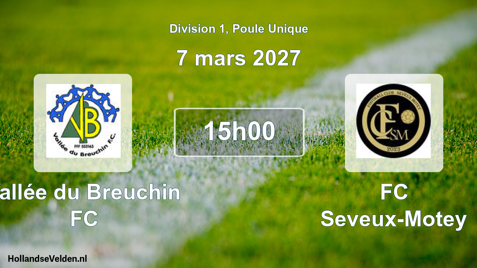 Geplande wedstrijd: Vallée du Breuchin FC - FC Seveux-Motey (7 maart 2027)