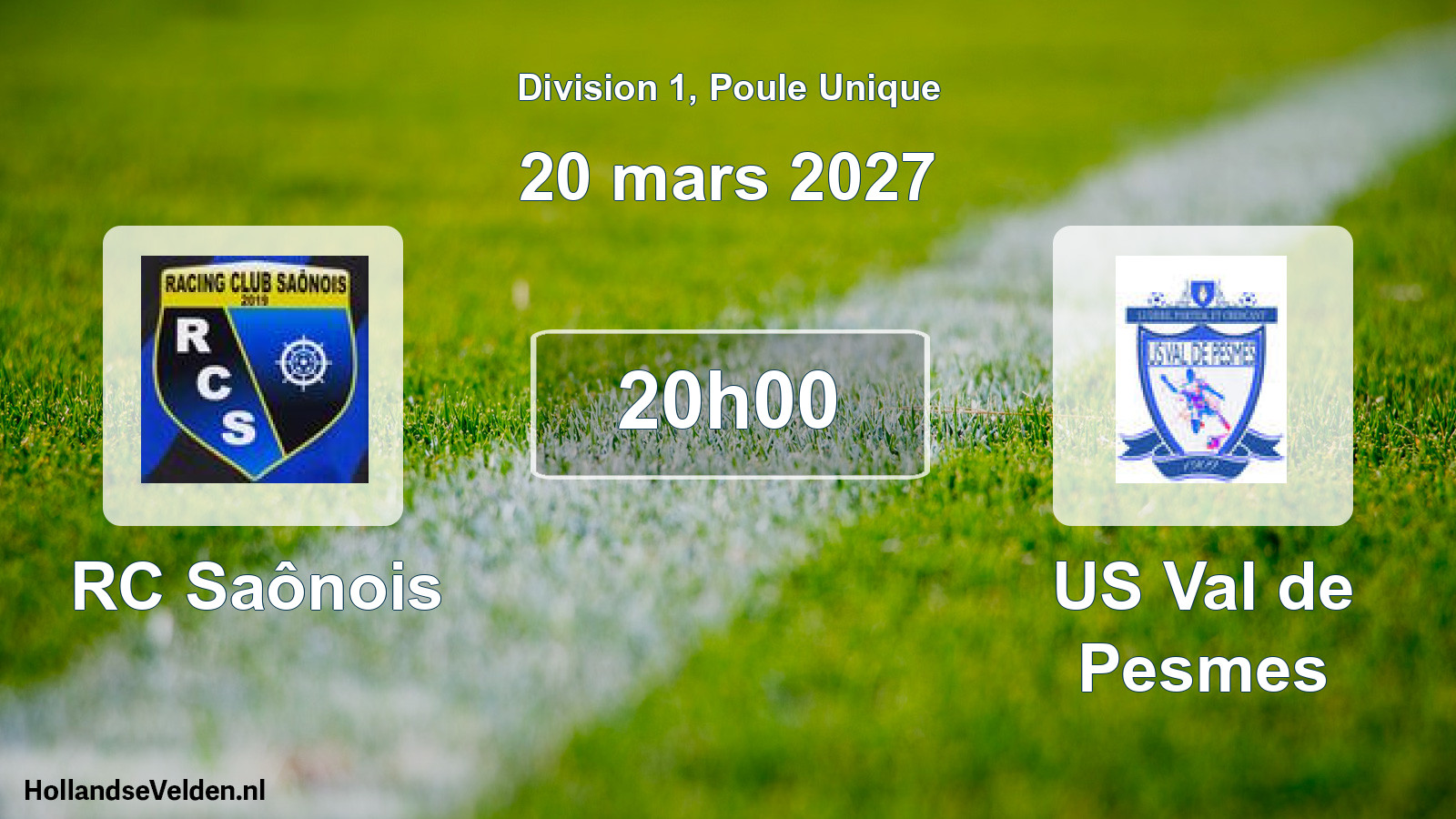 Geplande wedstrijd: RC Saônois - US Val de Pesmes (20 maart 2027)
