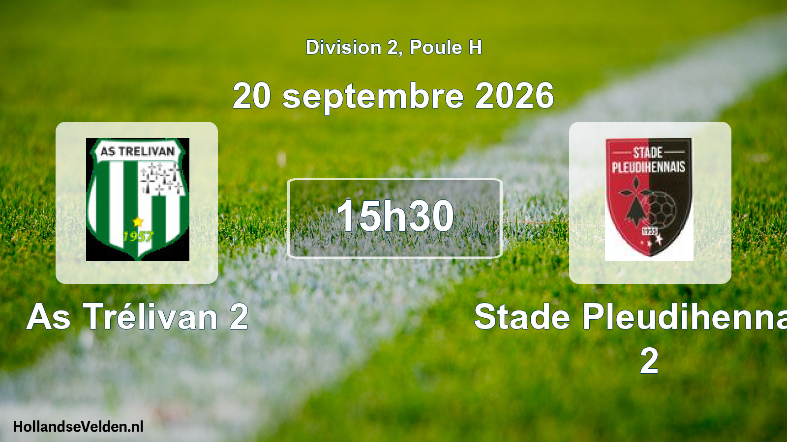 Match programmé: As Trélivan 2 - Stade Pleudihennais 2 (20 septembre 2026)