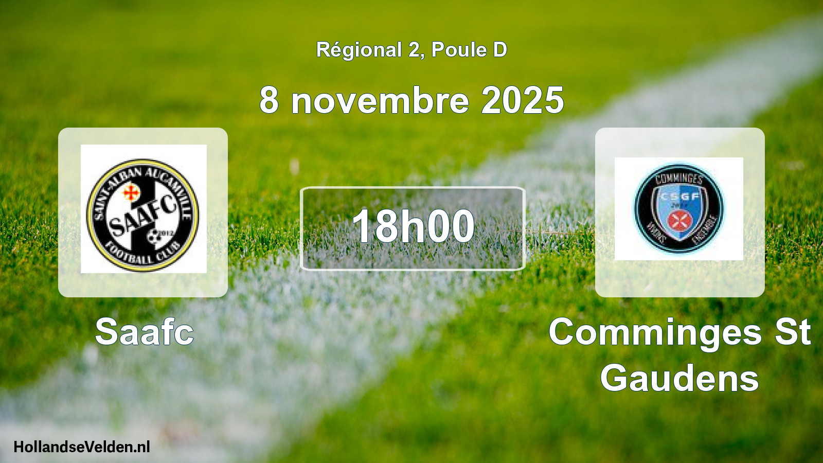 Geplande wedstrijd: Saafc - Comminges St Gaudens (8 novembre 2025)