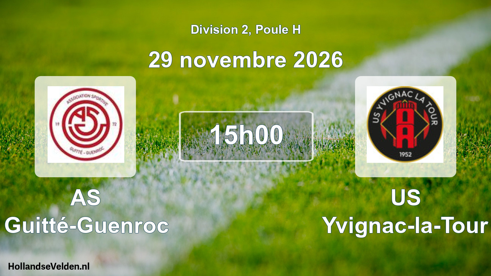 Match programmé: AS Guitté-Guenroc - US Yvignac-la-Tour (29 novembre 2026)