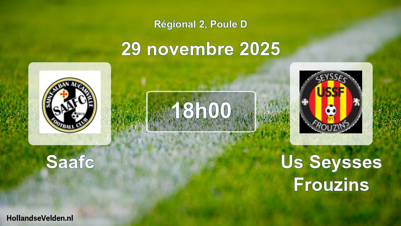 Geplande wedstrijd: Saafc - Us Seysses Frouzins (29 november 2025)