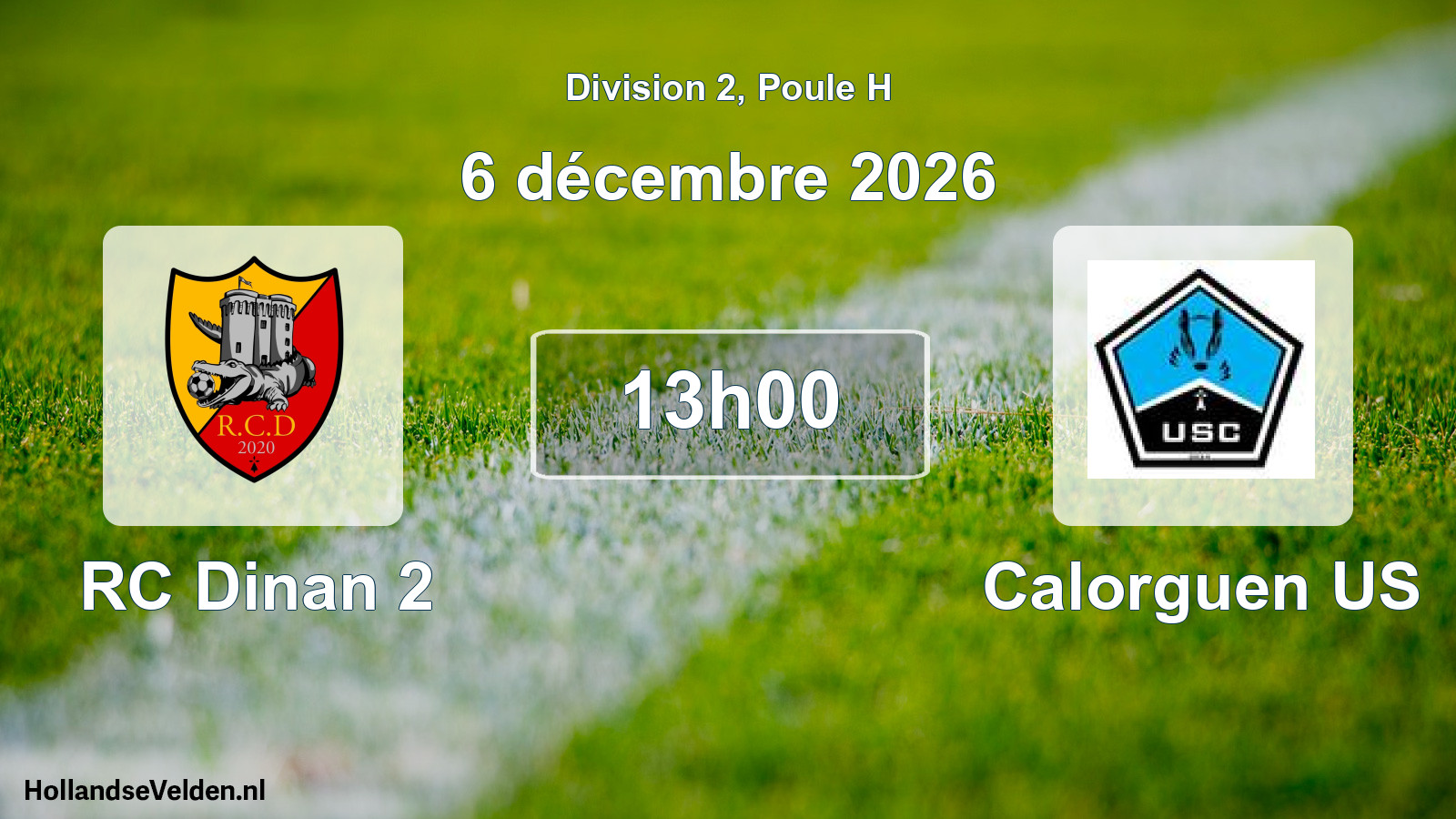 Scheduled Match: RC Dinan 2 - Calorguen US (6 December 2026)