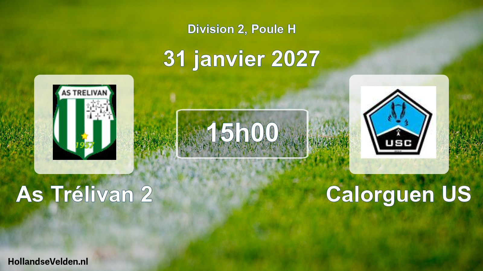 Match programmé: As Trélivan 2 - Calorguen US (31 janvier 2027)