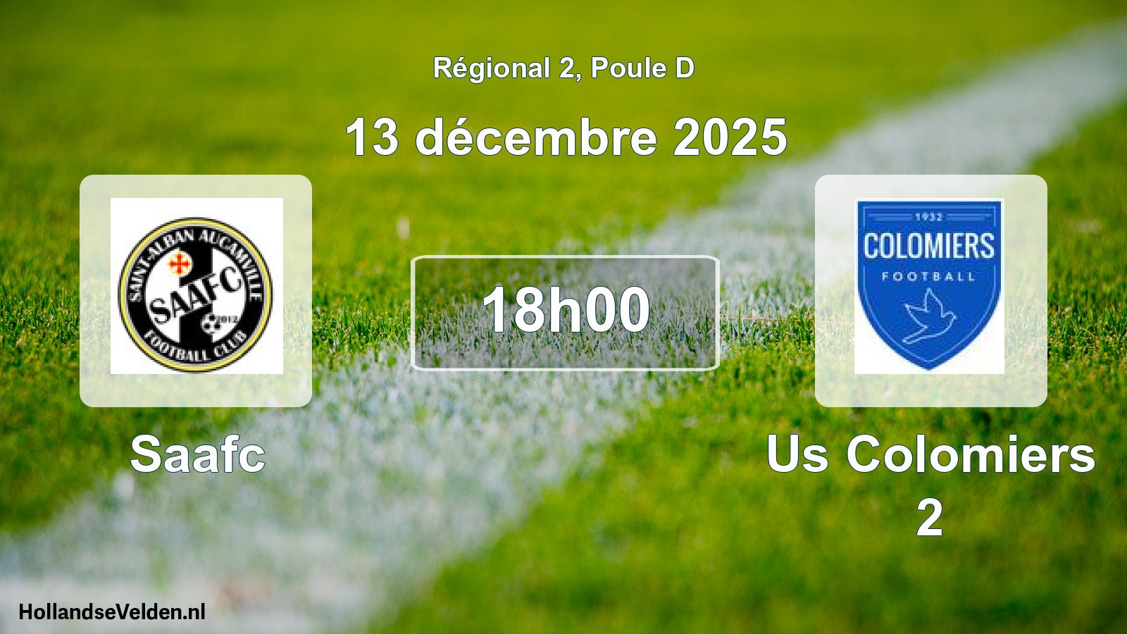 Geplande wedstrijd: Saafc - Us Colomiers 2 (13 december 2025)