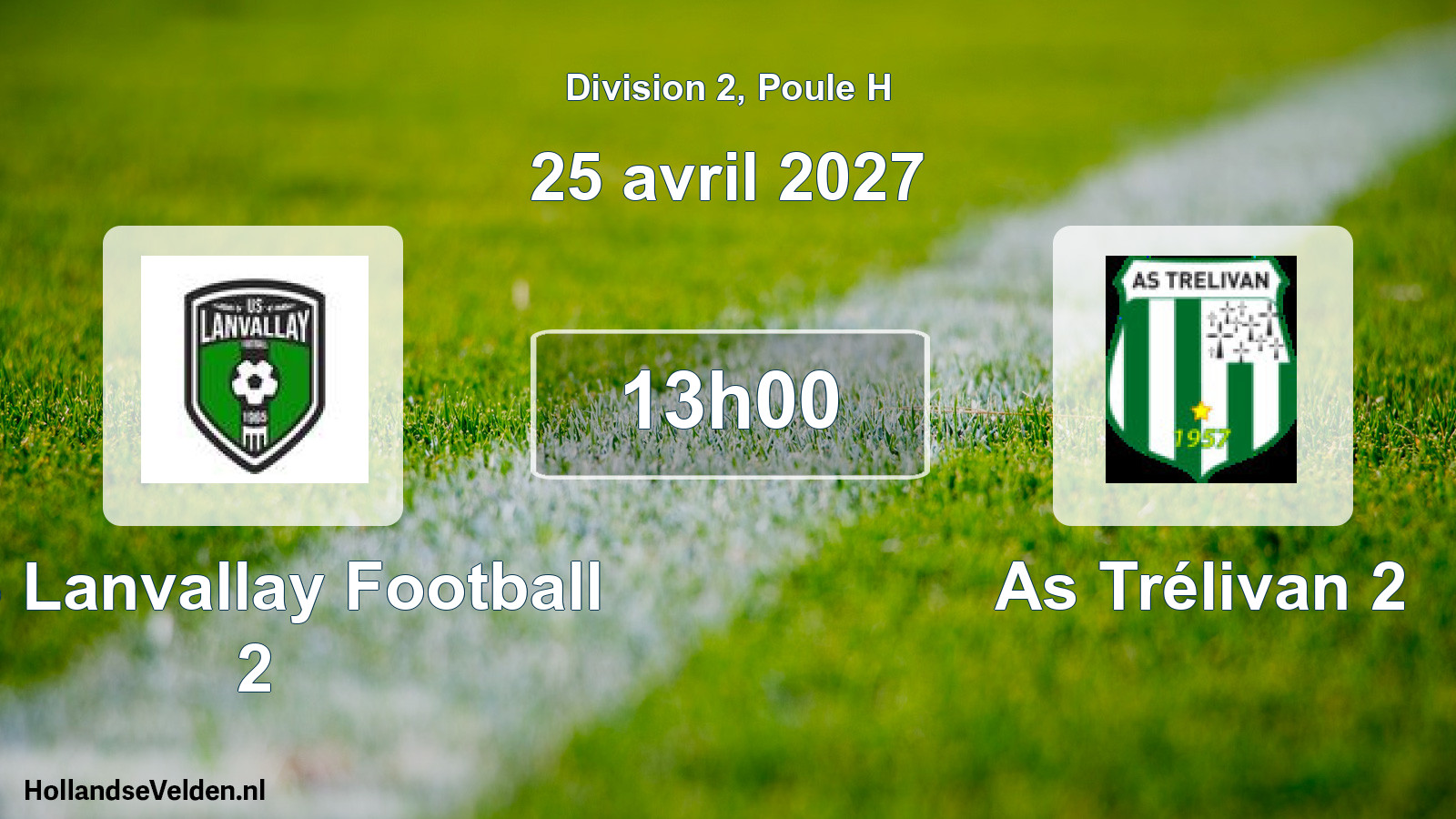 Match programmé: US Lanvallay Football 2 - As Trélivan 2 (25 avril 2027)