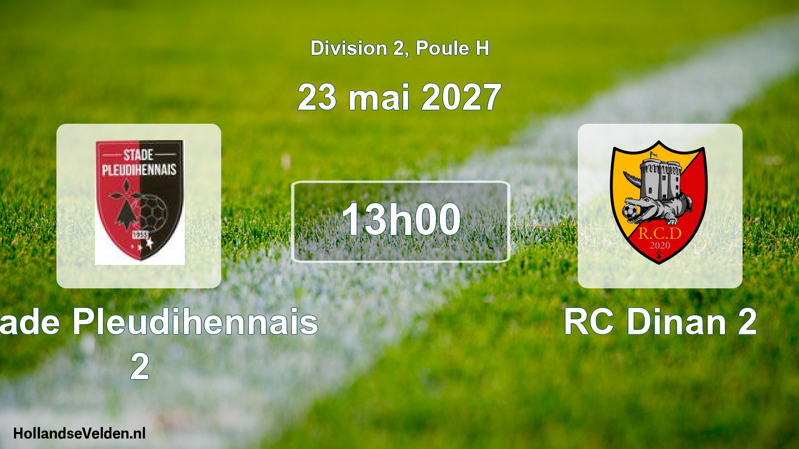 Match programmé: Stade Pleudihennais 2 - RC Dinan 2 (23 mai 2027)