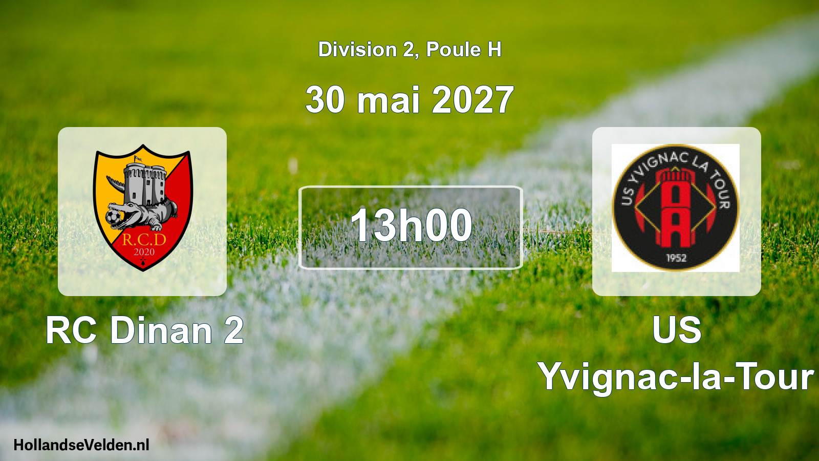 Match programmé: RC Dinan 2 - US Yvignac-la-Tour (30 mai 2027)