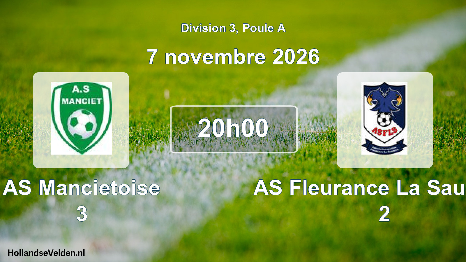 Match programmé: AS Mancietoise 3 - AS Fleurance La Sauvetat 2 (7 novembre 2026)