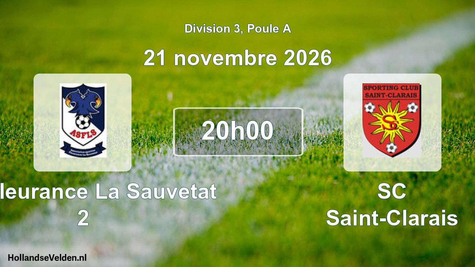 Geplande wedstrijd: AS Fleurance La Sauvetat 2 - SC Saint-Clarais (21 november 2026)