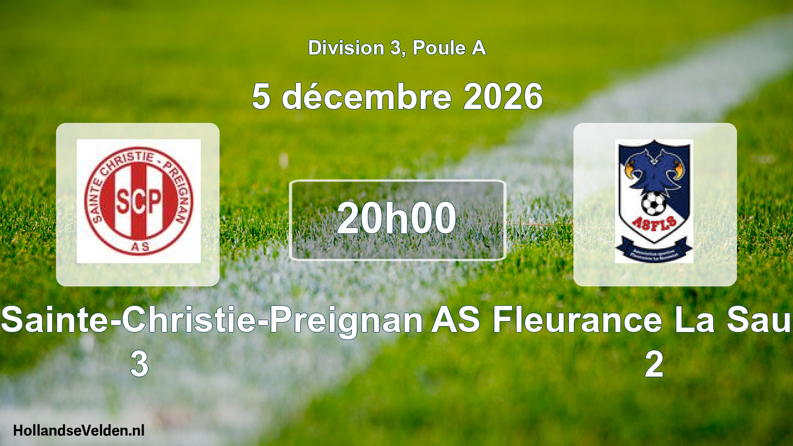 Geplande wedstrijd: SCP AS Sainte-Christie-Preignan 3 - AS Fleurance La Sauvetat 2 (5 december 2026)