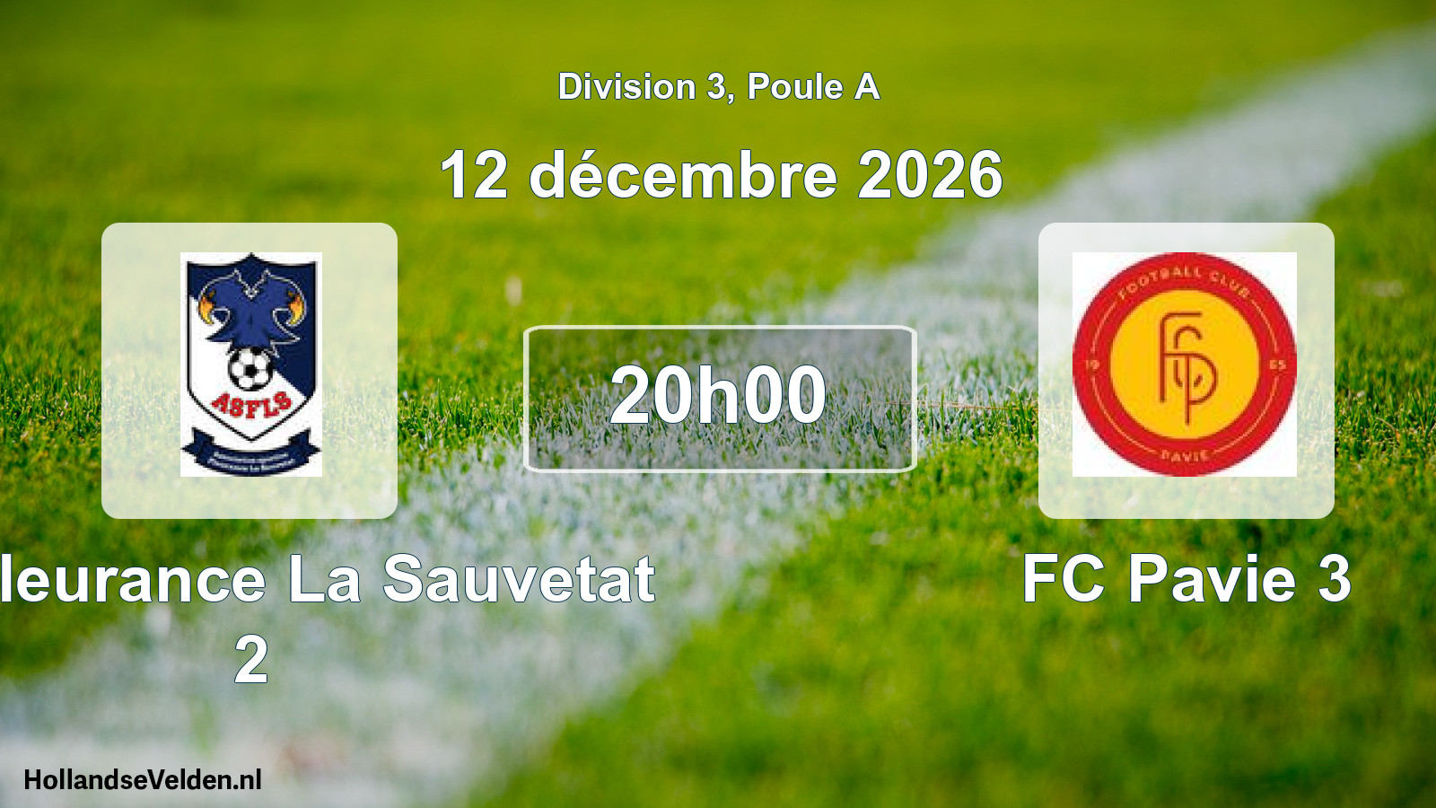 Match programmé: AS Fleurance La Sauvetat 2 - FC Pavie 3 (12 décembre 2026)