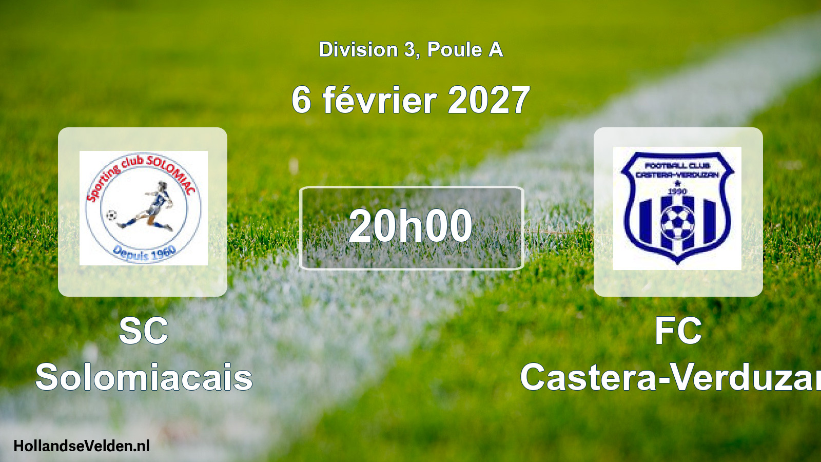 Match programmé: SC Solomiacais - FC Castera-Verduzan (6 février 2027)