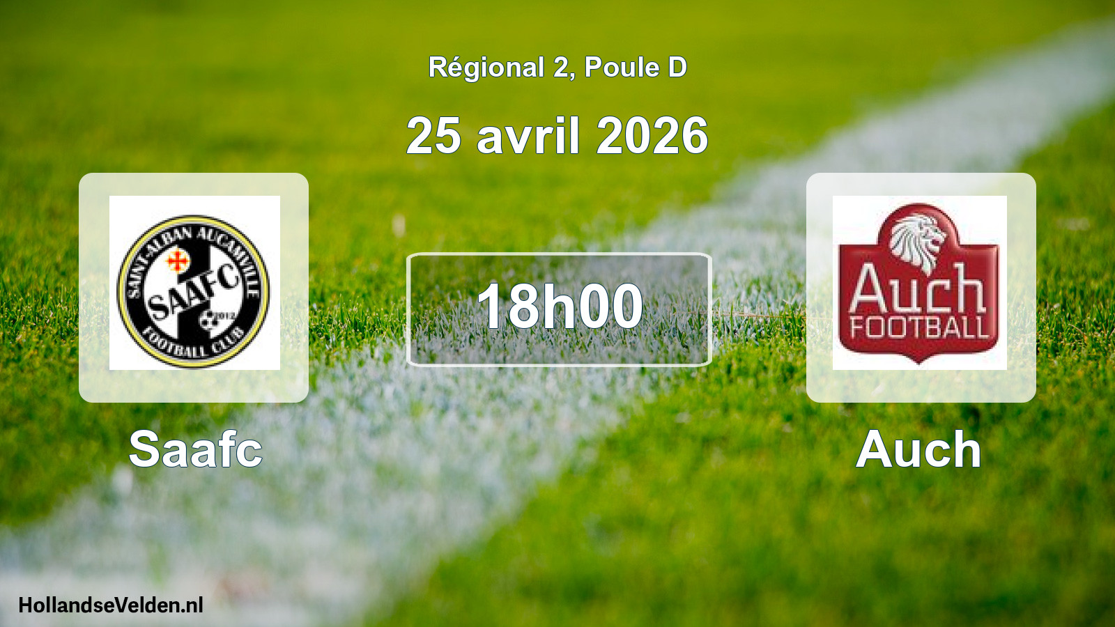 Geplande wedstrijd: Saafc - Auch (25 avril 2026)