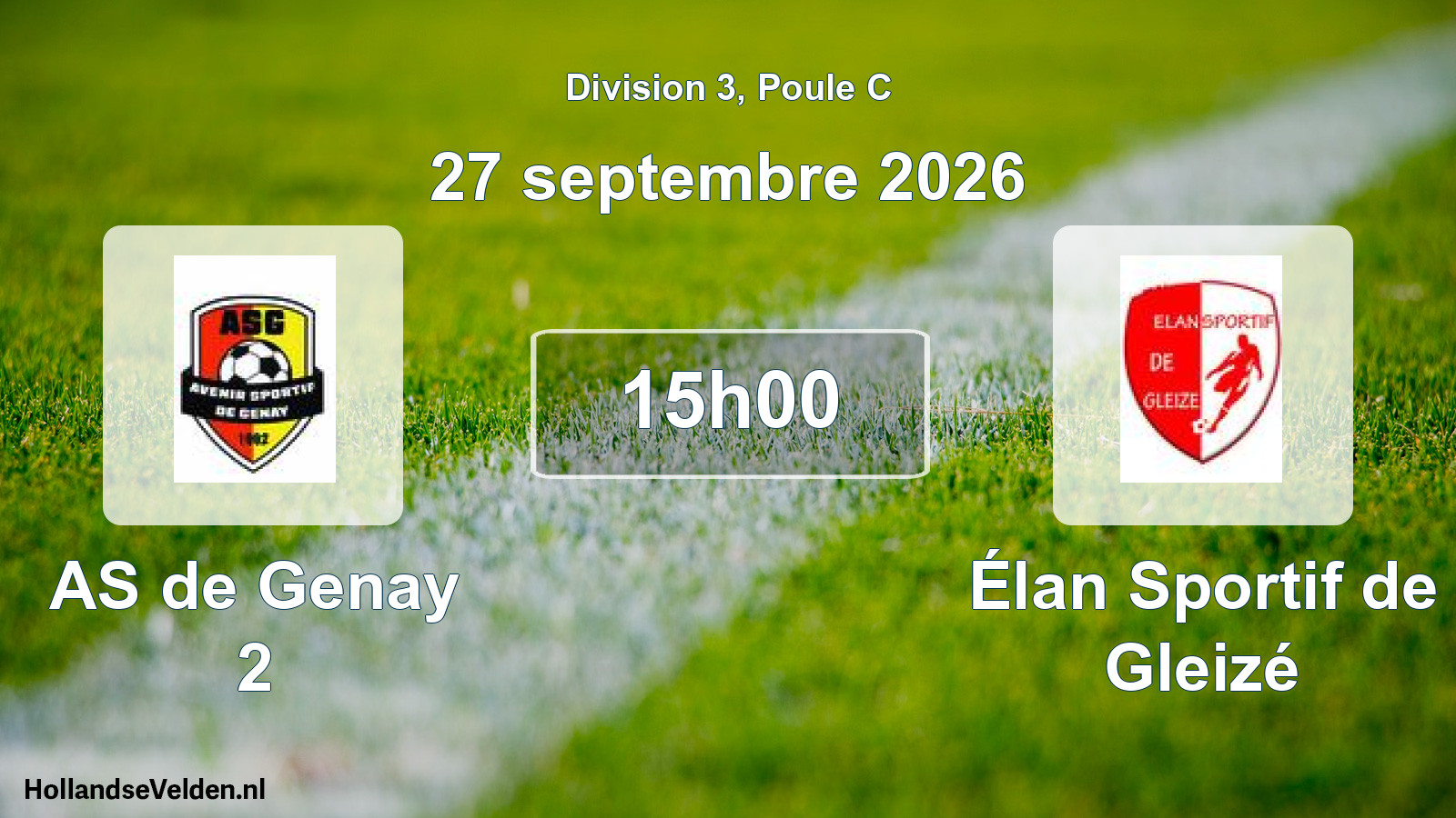 Scheduled Match: AS de Genay 2 - Élan Sportif de Gleizé (27 September 2026)