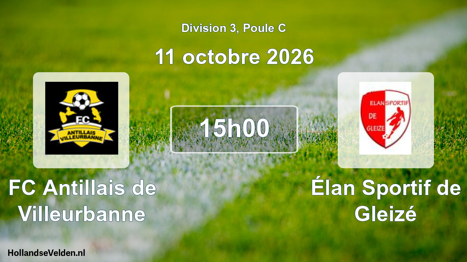 Scheduled Match: FC Antillais de Villeurbanne - Élan Sportif de Gleizé (11 October 2026)