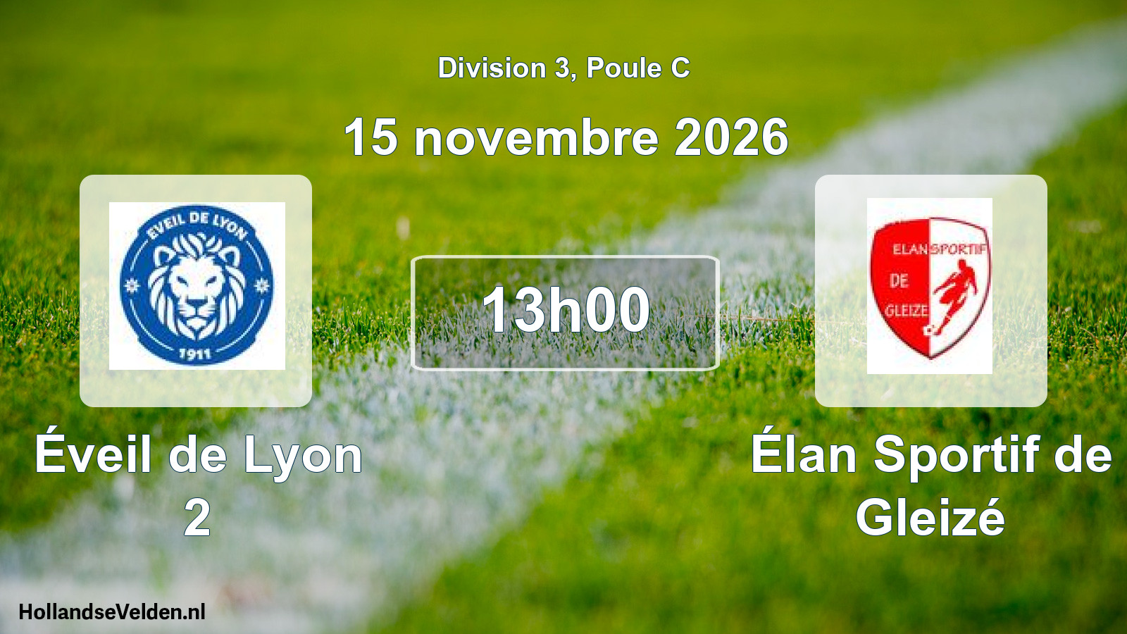 Scheduled Match: Éveil de Lyon 2 - Élan Sportif de Gleizé (15 November 2026)