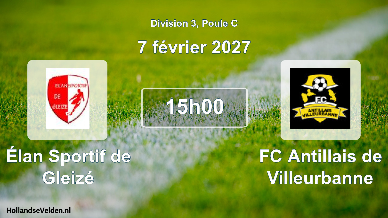 Scheduled Match: Élan Sportif de Gleizé - FC Antillais de Villeurbanne (7 February 2027)
