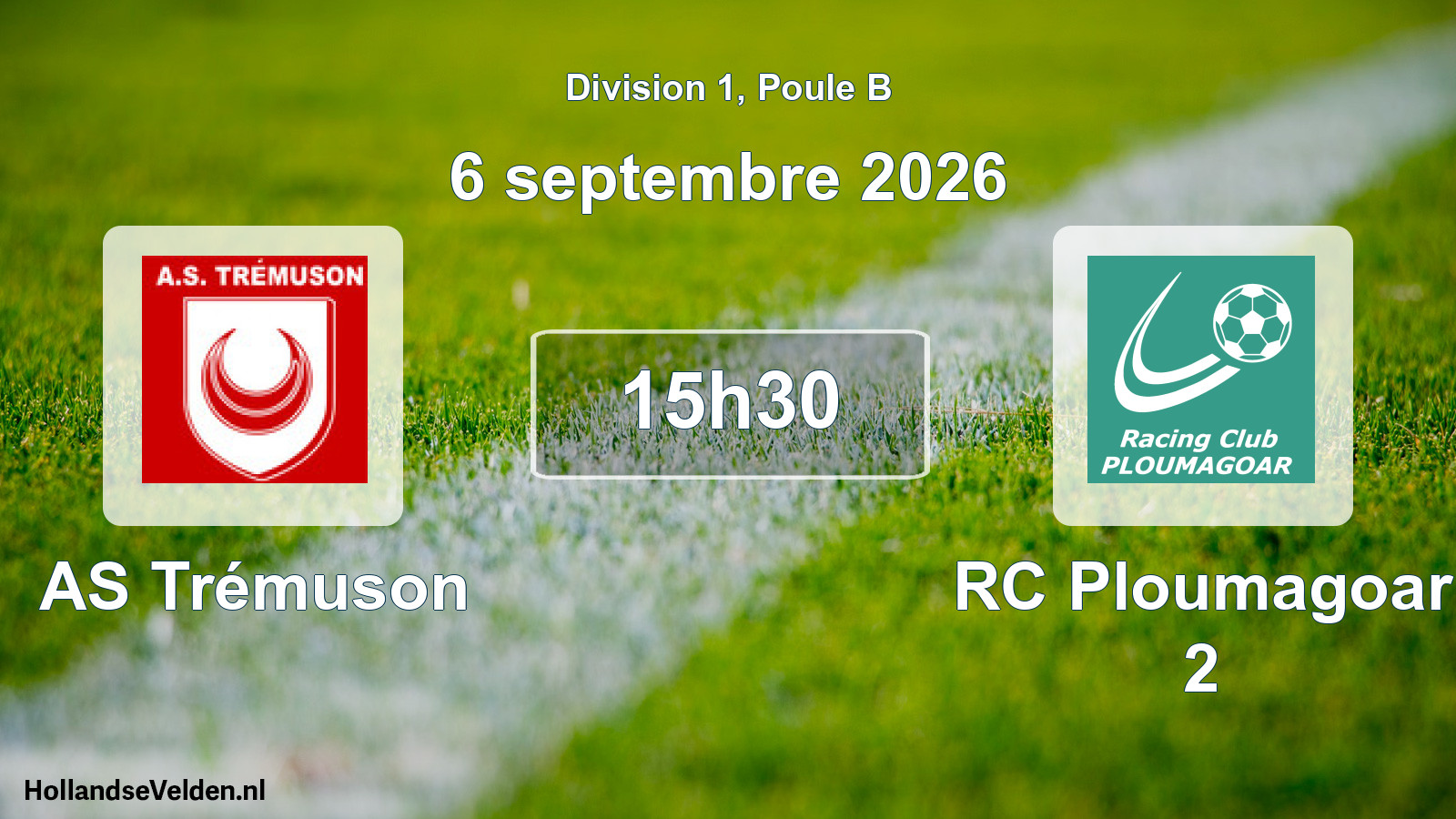 Match programmé: AS Trémuson - RC Ploumagoar 2 (6 septembre 2026)