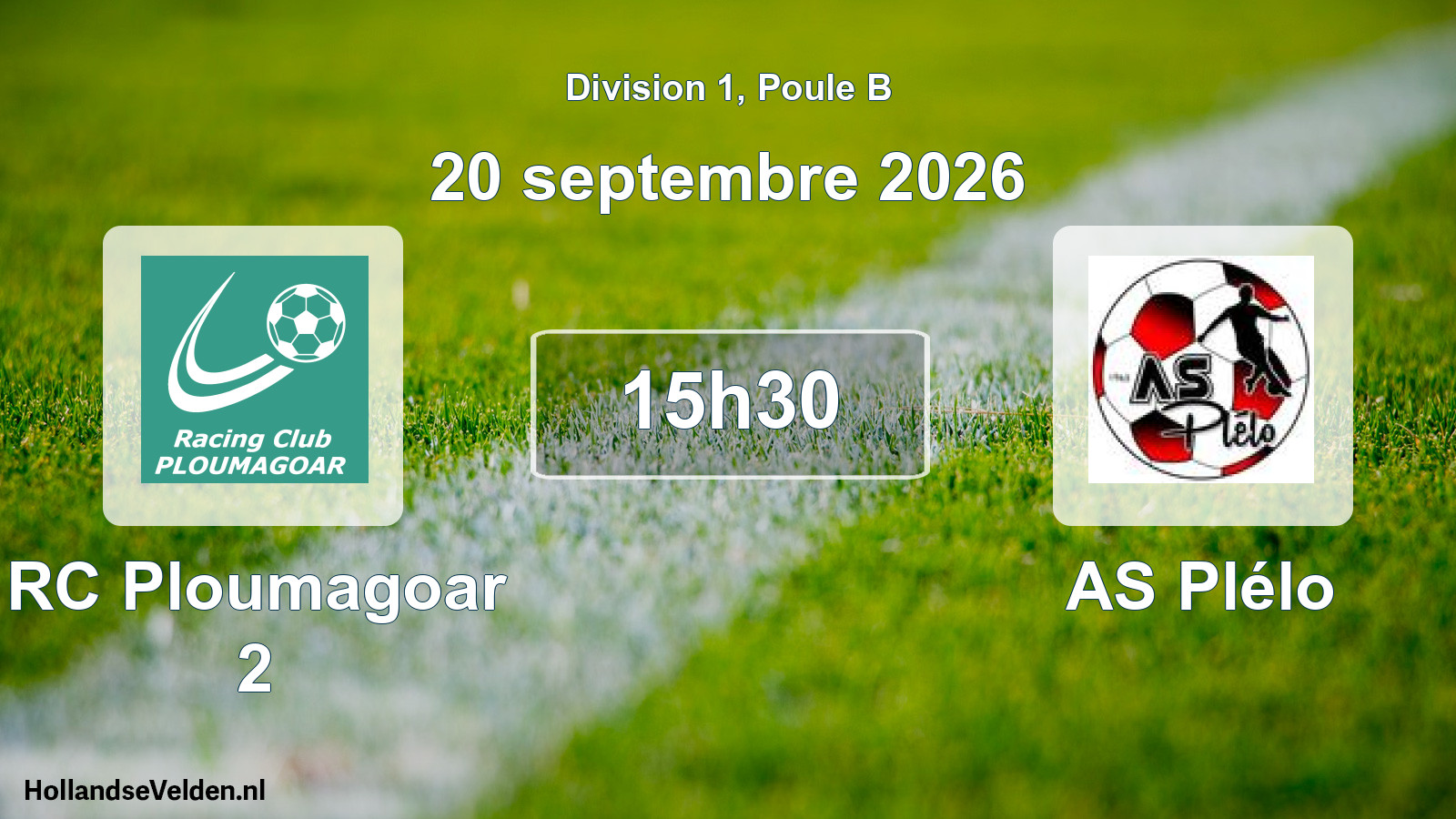 Match programmé: RC Ploumagoar 2 - AS Plélo (20 septembre 2026)