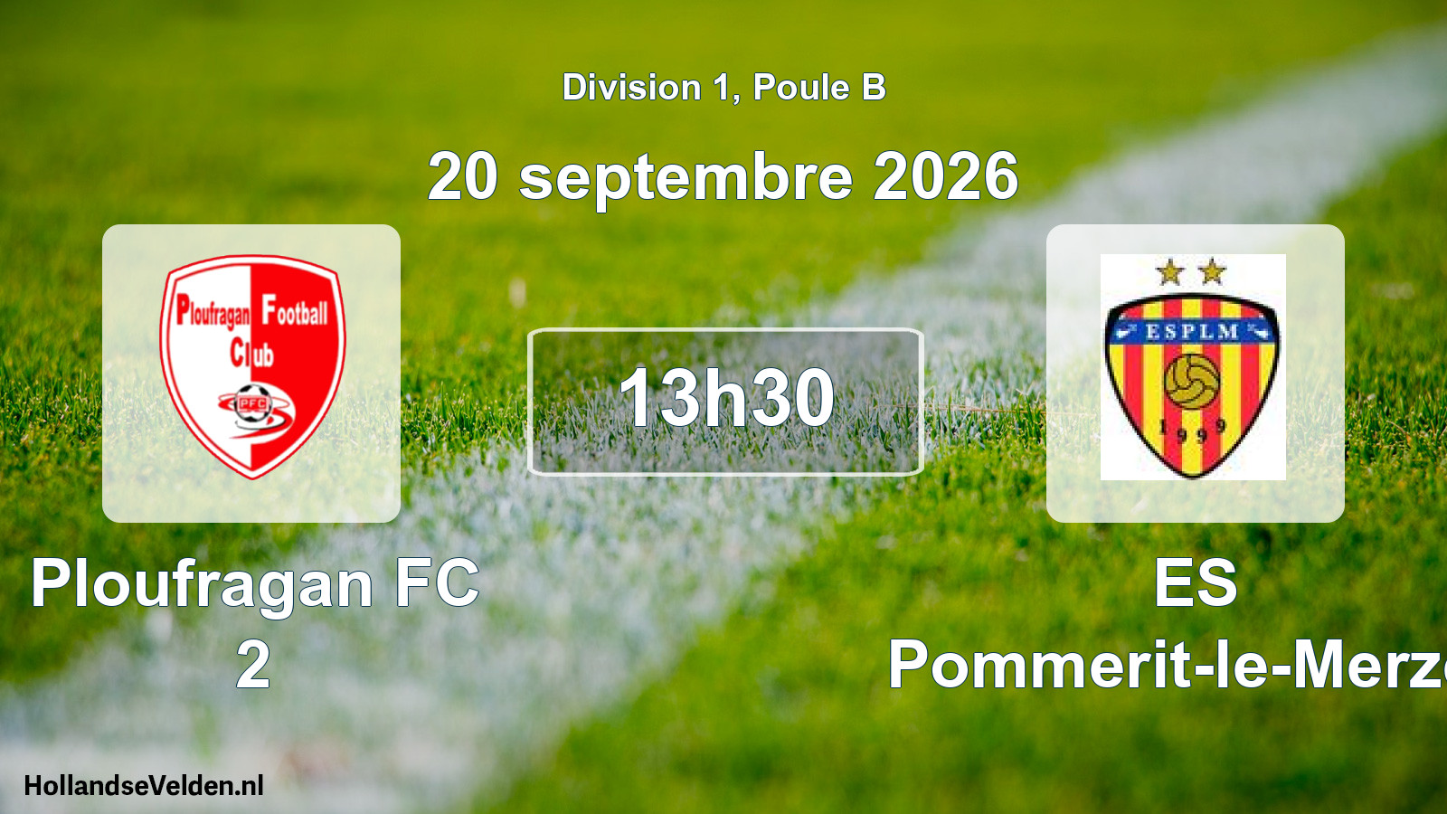 Match programmé: Ploufragan FC 2 - ES Pommerit-le-Merzer (20 septembre 2026)