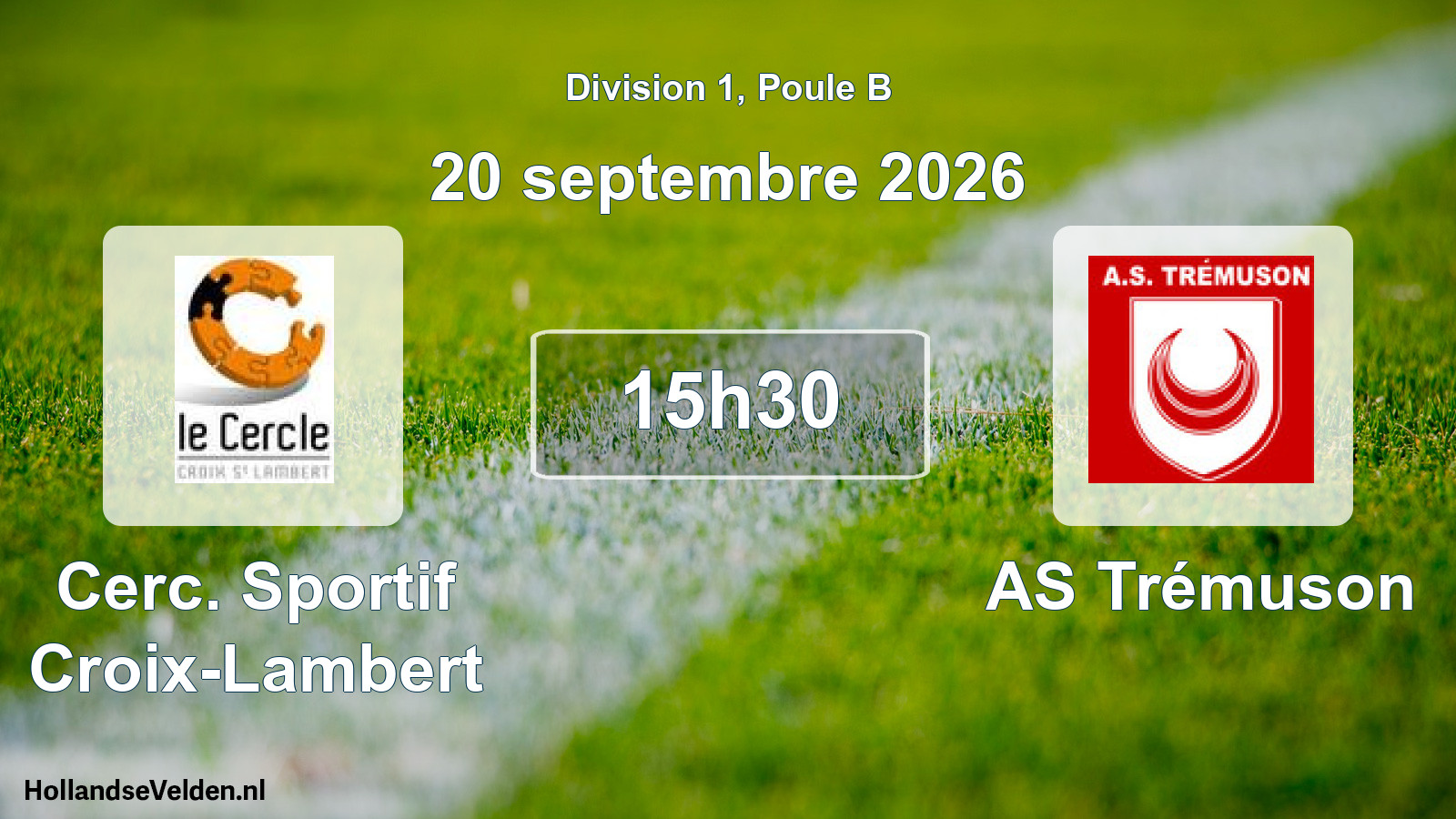 Match programmé: Cerc. Sportif Croix-Lambert - AS Trémuson (20 septembre 2026)