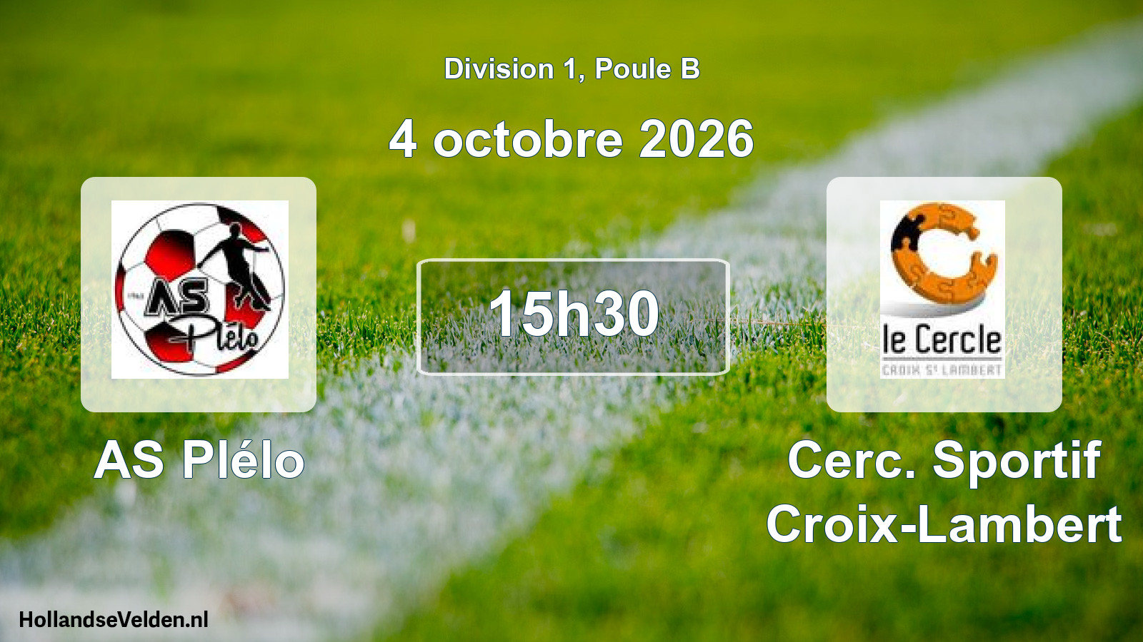 Match programmé: AS Plélo - Cerc. Sportif Croix-Lambert (4 octobre 2026)